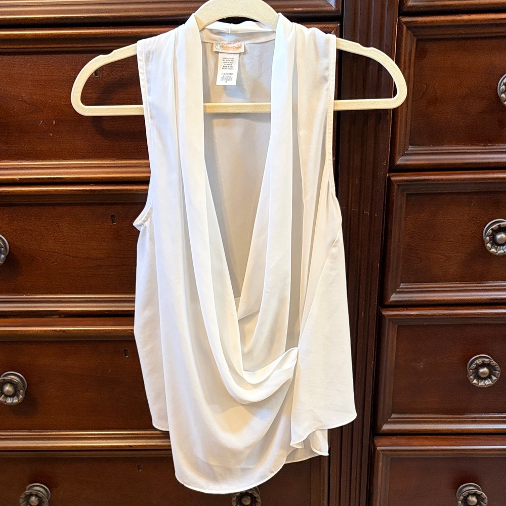 Rubber Ducky Productions, Inc. Cream Drape Neck Blouse